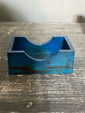 Blue Resin business card older